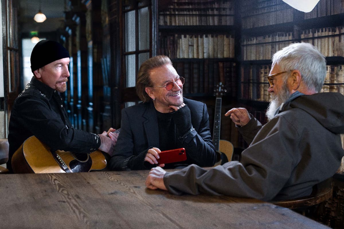 The Edge, Bono y David Letterman en Dublín en el documental A Sort of Homecoming