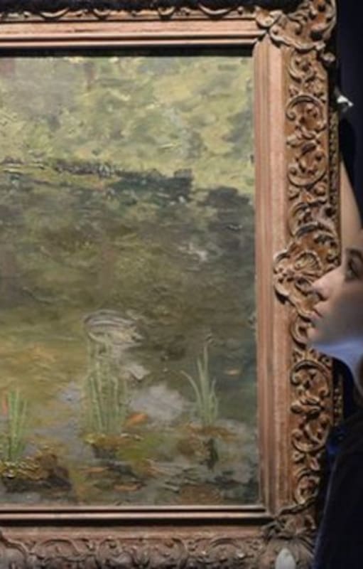 The Goldfish Pool at Chartwell (1932), pintura de Churchill inspirada en el estanque de su casa, se remató en 2014 por el equivalente a más de 2 millones de euros