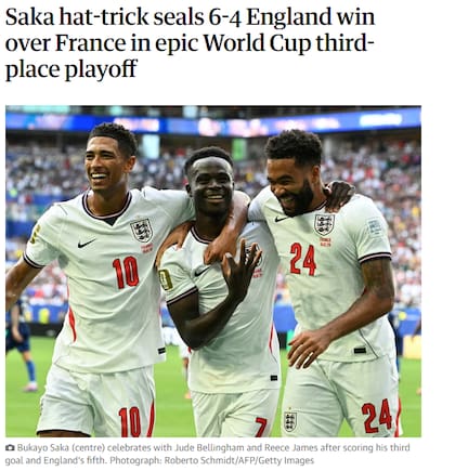 The Guardian, con elogios para los jugadores