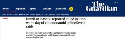 The Guardian sobre el operativo en Río de Janeiro