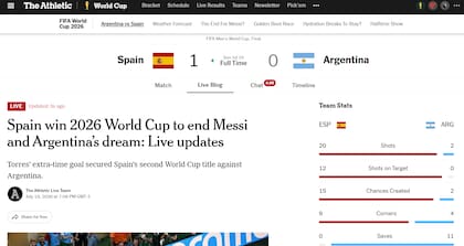 The New York Times remarcó que la Argentina no logró concretar pases hasta el minuto 116