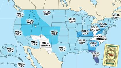 The Old Farmer’s Almanac espera un invierno más templado y seco para el Corredor Atlántico, que incluye a Nueva York