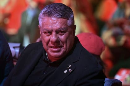 The president of the Argentine Football Association (AFA) Claudio Tapia gestures while attending the FIFA Trophy World Tour ahead of the 2026 World Cup in the US, Canada and Mexico, in Buenos AIres, on February 19, 2026. (Photo by JUAN MABROMATA / AFP)