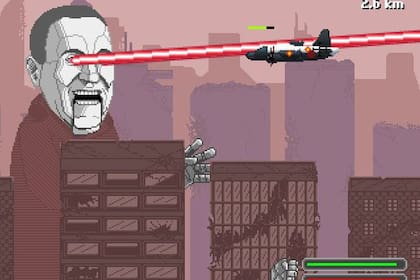 "The rise and fall of Mecha-Perón", un videojuego en Flash en el que Juan Domingo Perón es resucitado como un autómata gigante que azota Tokio
