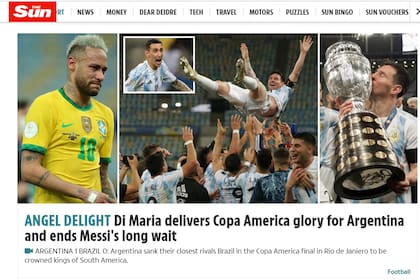 The Sun, entre la tristeza de Neymar y el festejo de Messi