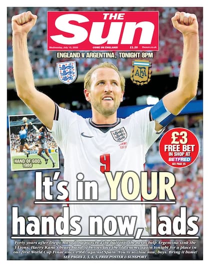 The Sun hizo referencia a la mano de Dios