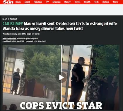 The Sun y la noticia de Mauro Icardi