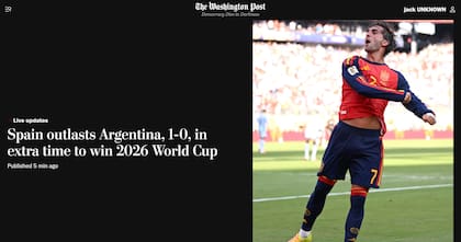 The Washington Post señaló el domino de España durante todo el partido