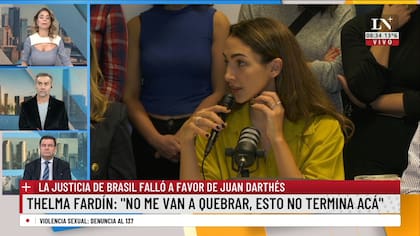 Thelma Fardin adelantó que apelará el fallo, después de que la justicia brasileña fallara a favor de Juan Darthés