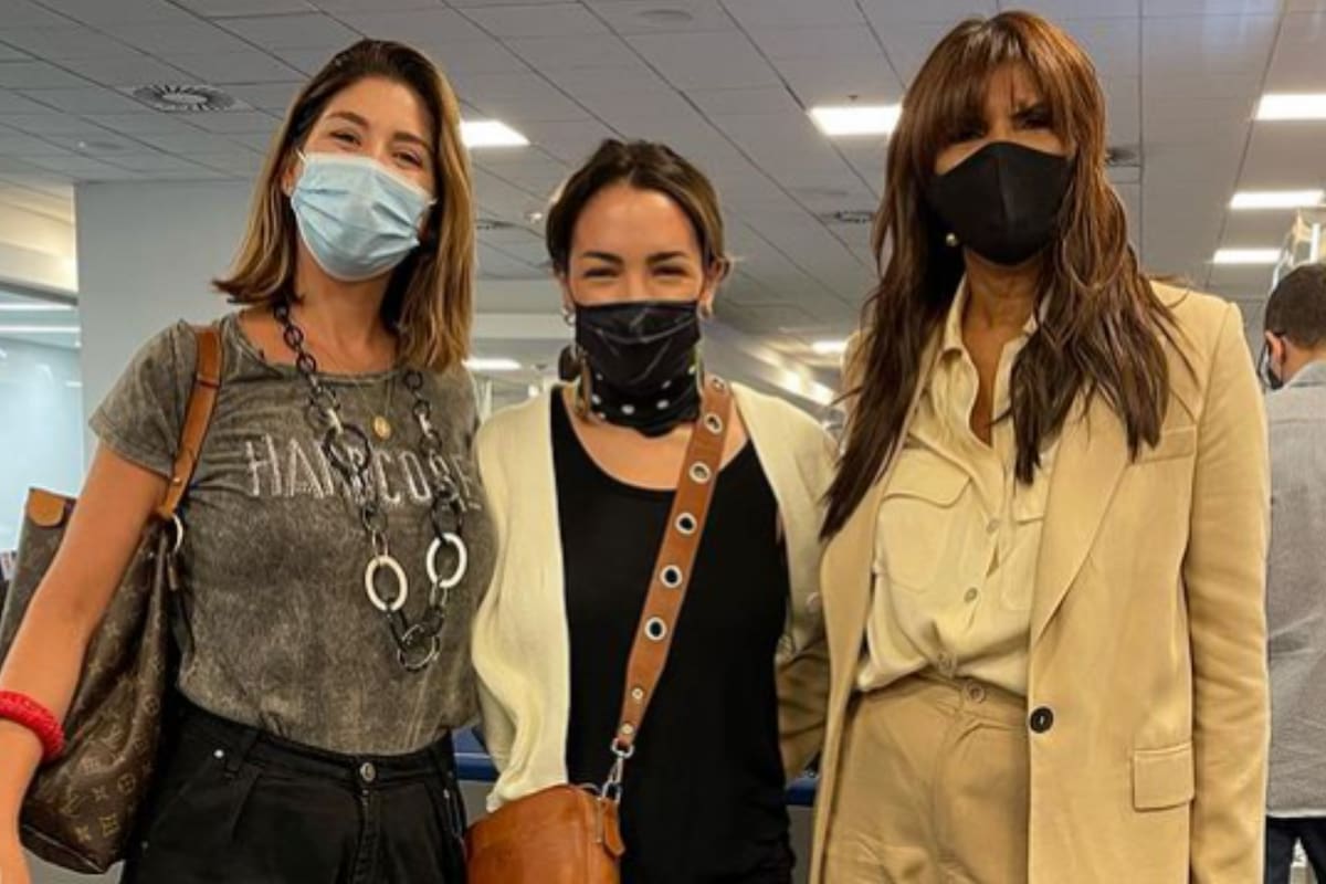 Thelma Fardín llegó a Brasil acompañada de su abogada y Anamá Ferreira