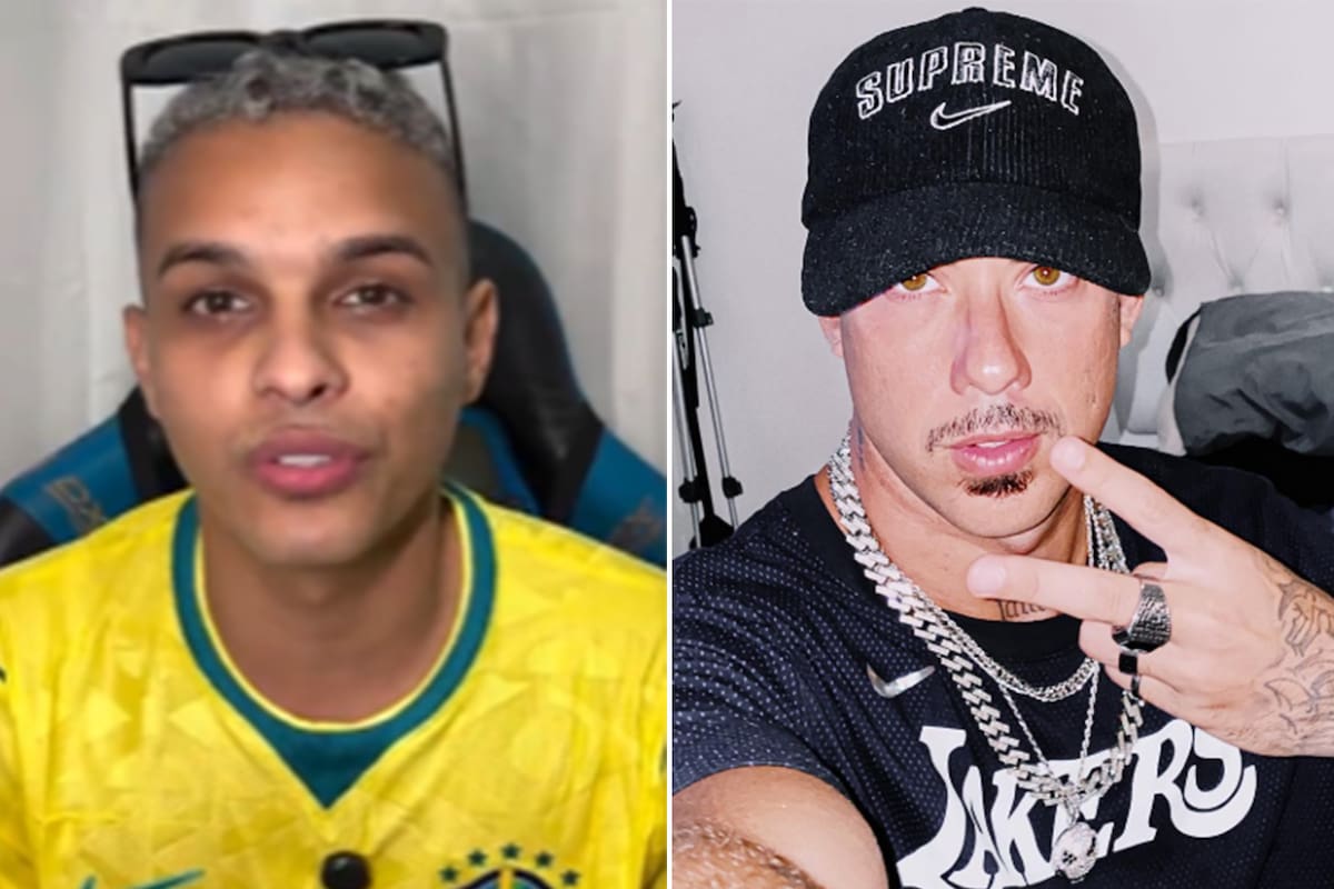 Thiago Alcântara, alias Iae Break, un influencer brasileño y Victor WAO, un productor musical brasileño
