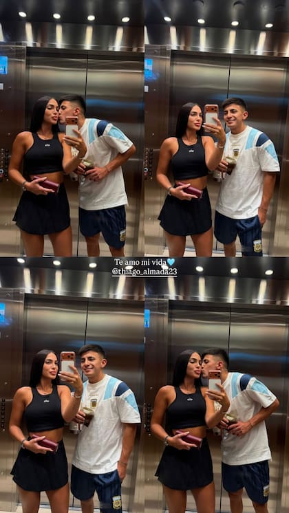 Thiago Almada se reunió con su esposa Antonella D’Alotta (Foto: Instagram @antodalotta)