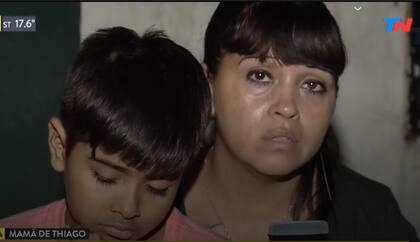 Thiago fue herido una bala perdida mientras festejaba la Navidad en la vereda de su casa de Merlo