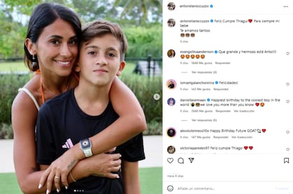 Thiago Messi cumplió 12 años y Anto Roccuzzo le dedicó un especial mensaje en las redes (Foto: Instagram @antonelaroccuzzo)