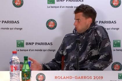 Thiem, molesto en la conferencia de prensa