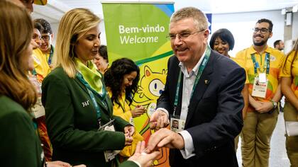 Thomas Bach en su llegada a Río