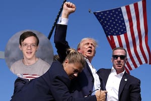 Thomas Matthew Crooks, el tirador que quiso matar a Donald Trump (sobre foto de AP de Evan Vucci).