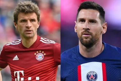 Thomas Müller chicaneó a Lionel Messi tras la eliminación del PSG