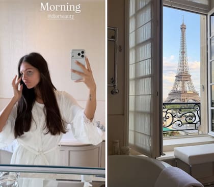 Thylane Blondeau compartió imágenes de los preparativos antes de la ceremonia civil en París