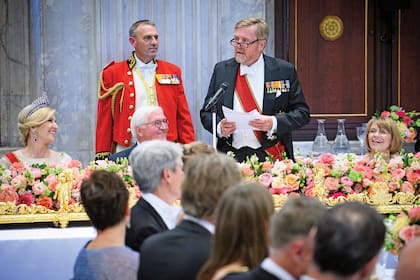 El rey Guillermo Alejandro tomó la palabra durante el banquete