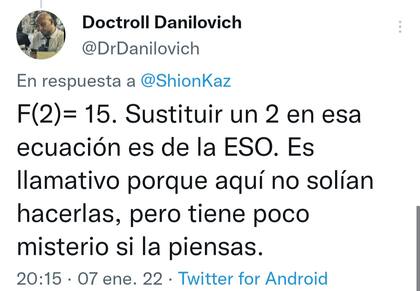 "Tiene poco misterio si la pensás", escribió un usuario