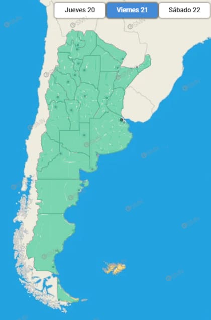 Tierra del Fuego, el único territorio afectado