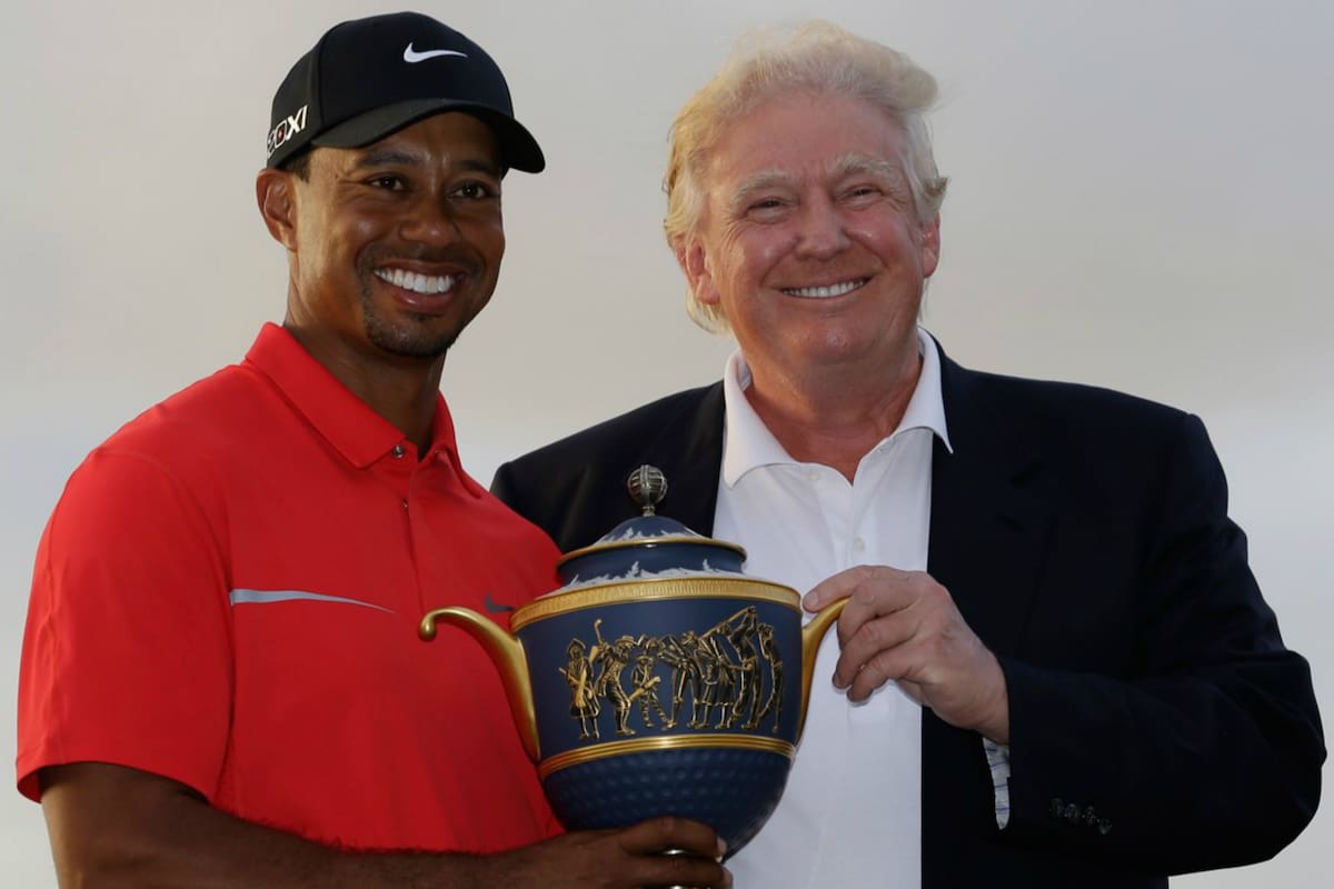 Tiger con Donald Trump, una relación de años