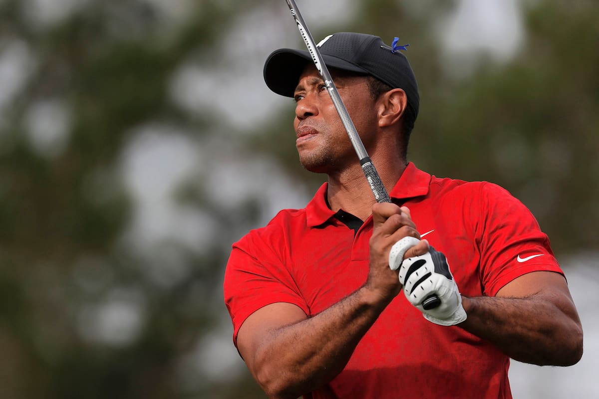 Tiger durante su último torneo, en noviembre de 2021