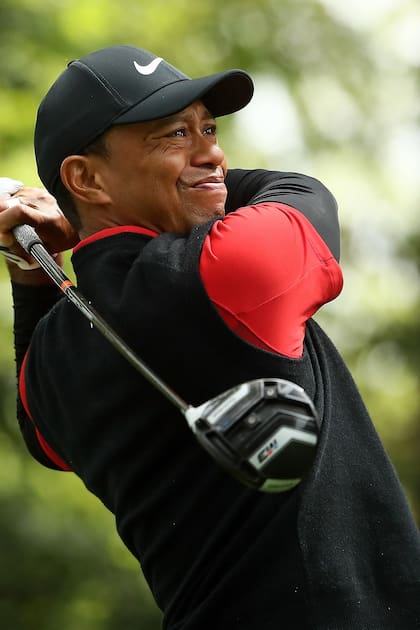 Tiger, en la última vuelta en Augusta: empleó 69 golpes, el mejor score de su torneo