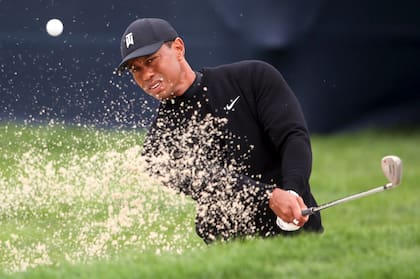 Tiger Woods, en la práctica en Bethpage State Park para el PGA Championship