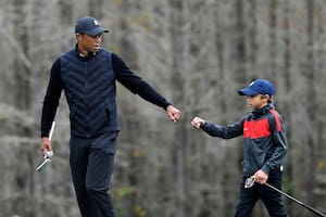 Tiger Woods y su hijo Charlie