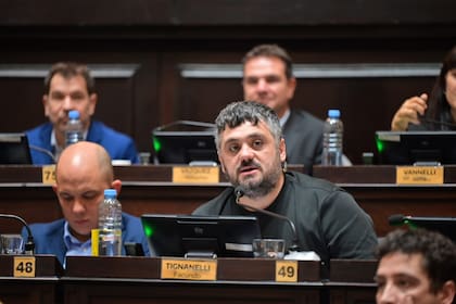 Tignanelli, en la sesión del jueves en la Cámara de Diputados bonaerense