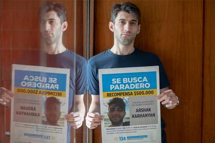 Tigran Karhanyan, hermano del policía de la Ciudad desaparecido