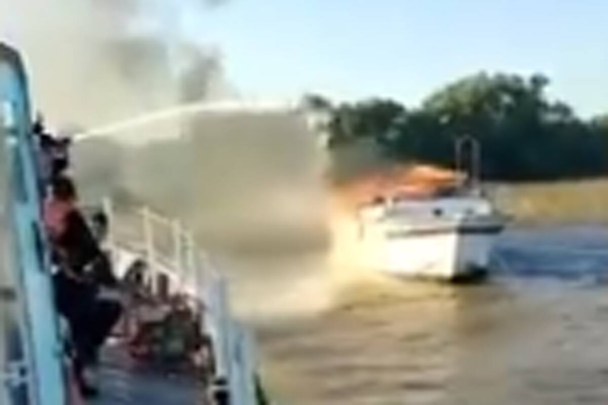 Tigre: se incendió un yate que navegaba por el delta