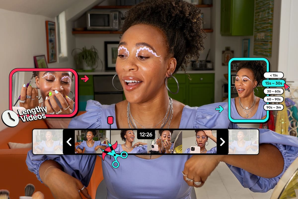 TikTok presentó Smart Split, una función de IA pensada para ayudar a los creadores de contenido a acortar videos largos