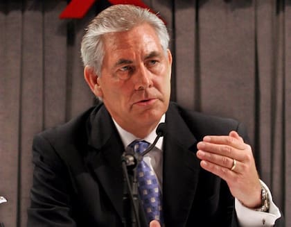 Tillerson, en una reunión de ExxonMobil