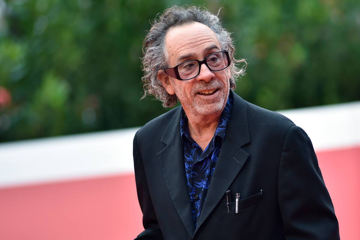 Tim Burton en la alfombra roja del festival de cine de Roma