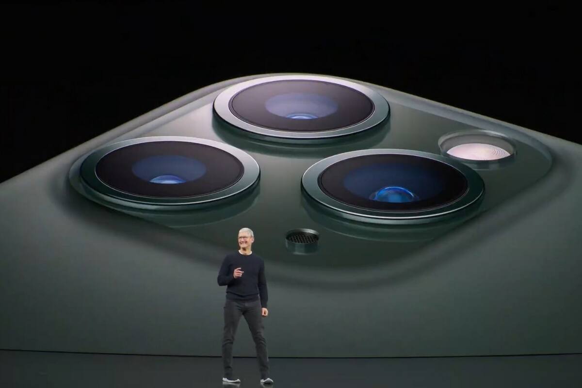 Tim Cook durante la presentación del iPhone 11 Pro