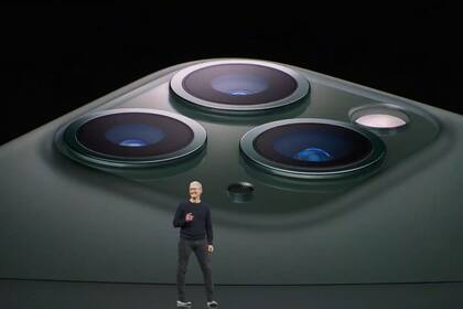 Tim Cook durante la presentación del iPhone 11 Pro