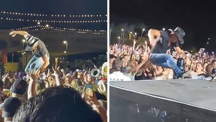 Tim McGraw se resbaló durante su actuación en Boots in the Park en Tempe, Arizona (Captura de video)
