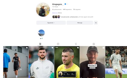 Tim Payne alcanzó los 4 millones de seguidores en Instagram