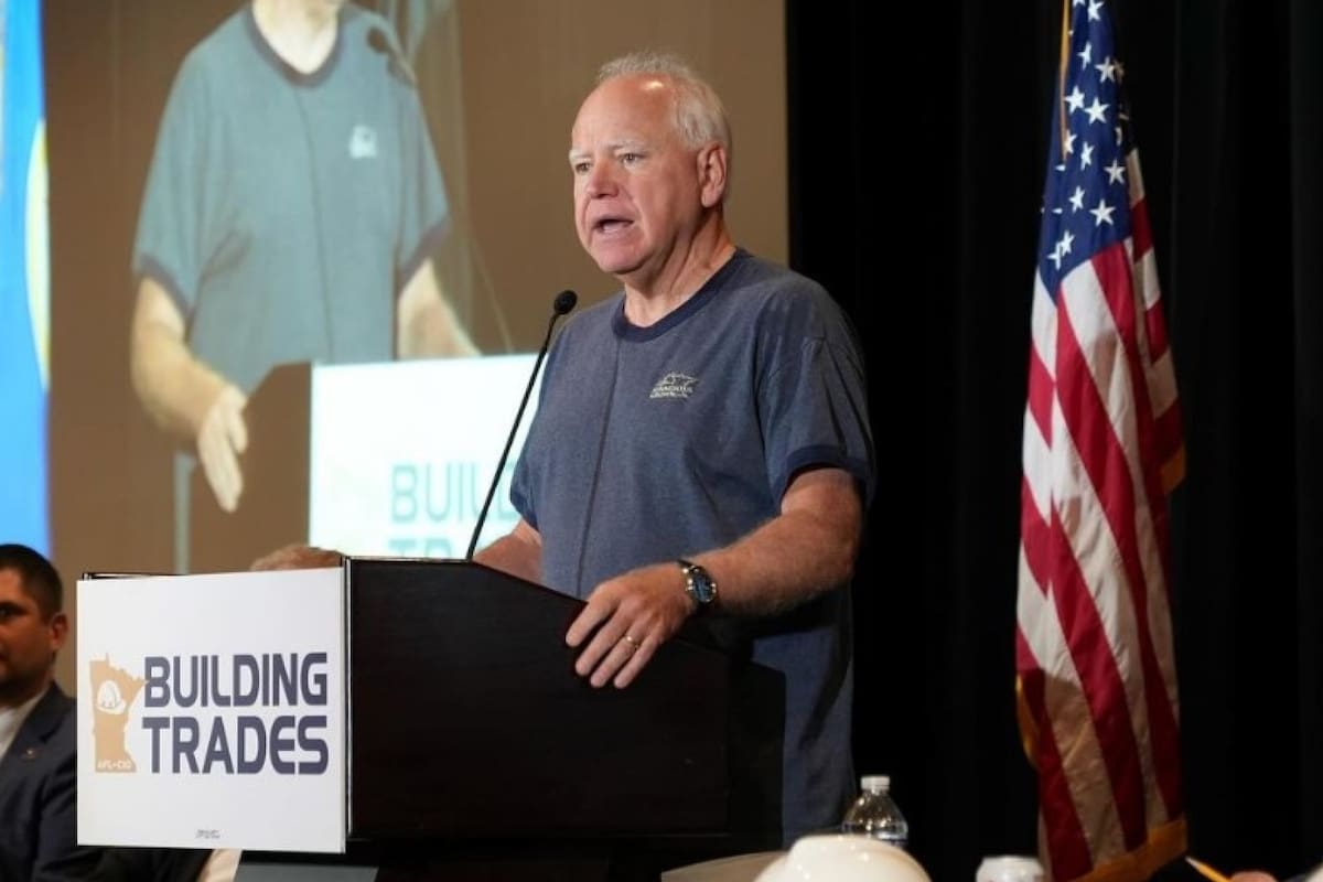 Tim Walz fue elegido por Kamala Harris como su compañero de fórmula