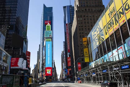 Times Square, en abril de 2020