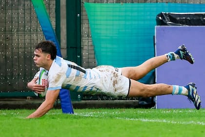 Timoteo Silva, uno de los debutantes de los Pumas 7s en la etapa de Burdeos