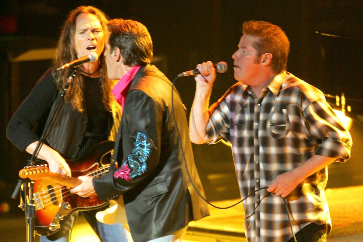 Timothy B. Schmit, Glenn Frey y Don Henleyde The Eagles en 2004