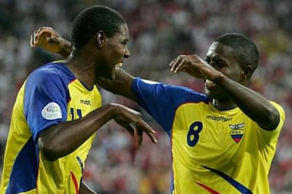 "Tin" Delgado en el Mundial 2006 con Ecuador