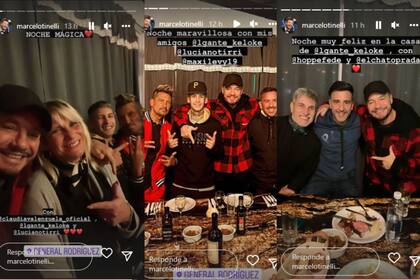 Tinelli compartió las postales del encuentro (Foto Instagram @marcelotinelli)