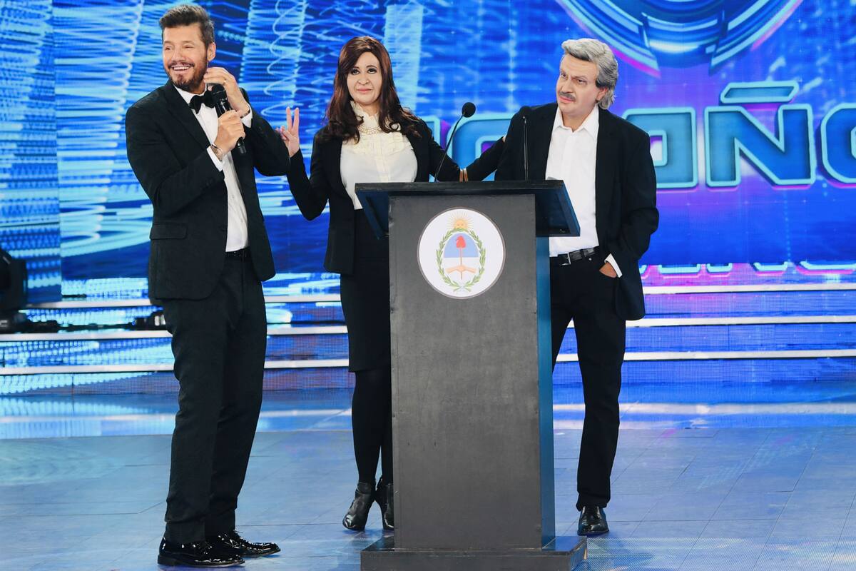 Tinelli junto a Alberto y Cristina