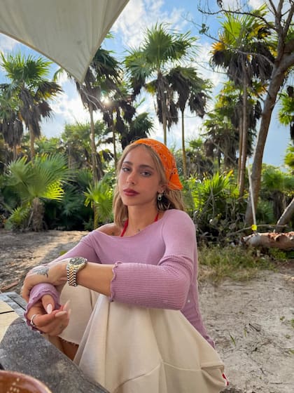Tini disfrutando del Caribe