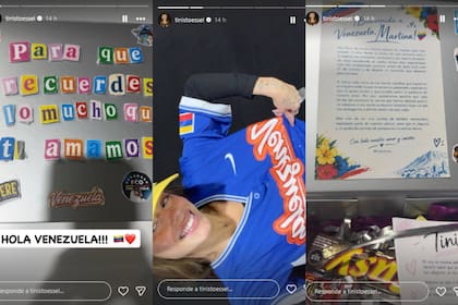 Tini mostró los regalos que recibió antes del show (Foto: Instagram @tinistoessel)